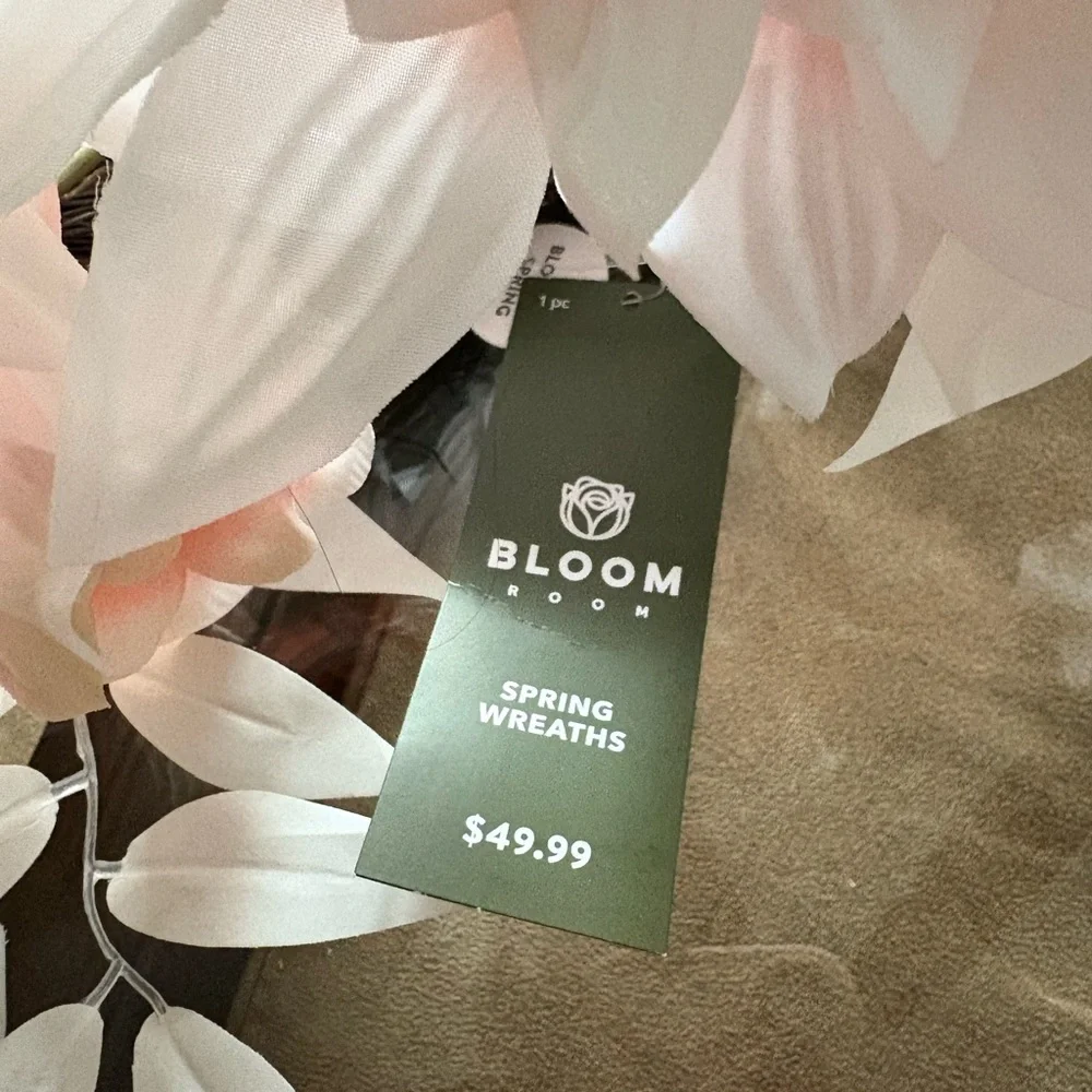 Blush Pink and White Floral Hoop Wreath | NEW with tags | Joanne Fabrics